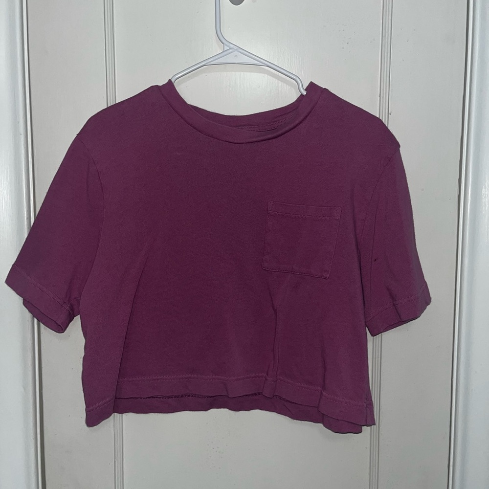 GAP-100% cotton cropped body tee